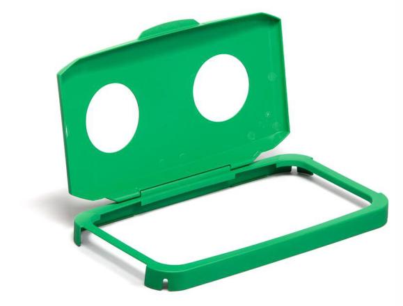  Lock till Durabin 60L tunna med två hål Grön