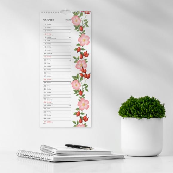  Väggkalender 2026 Lilla Blomsterkalendern