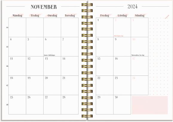  Kalender 2024 Life Planner Pink A6