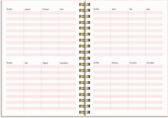  Kalender 2024 Life Planner Pink A6