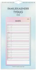  Familjekalender 2026 Tydlig