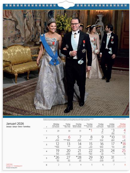  Väggkalender 2026 Kungafamiljen