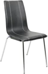  Besöksstol Viva 1640 med svart skinn