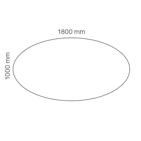  Konferensbord Viva oval 1800x1000mm