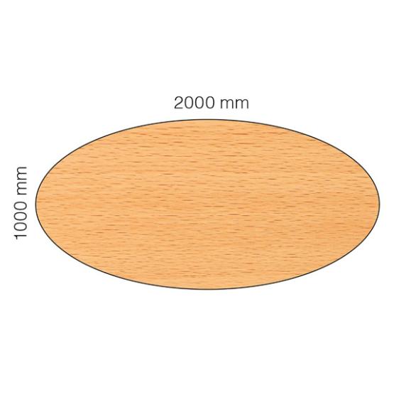  Konferensbord Viva oval 2000x1000mm