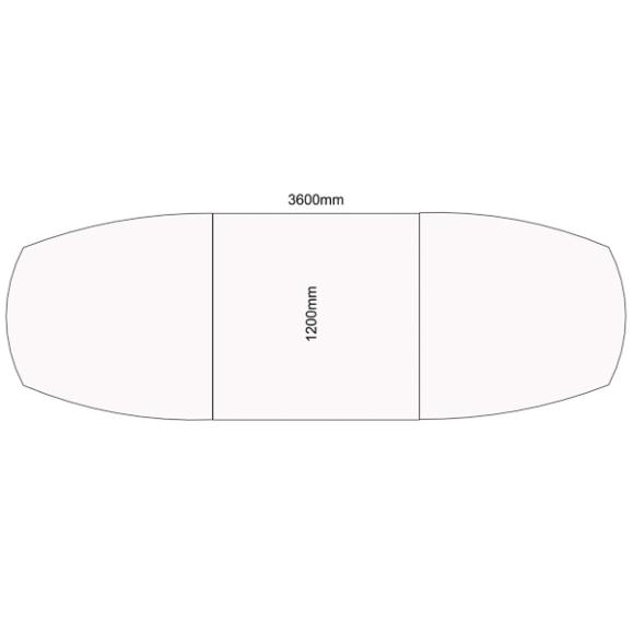  Konferensbord Viva Select 3600x1200mm vit/vit