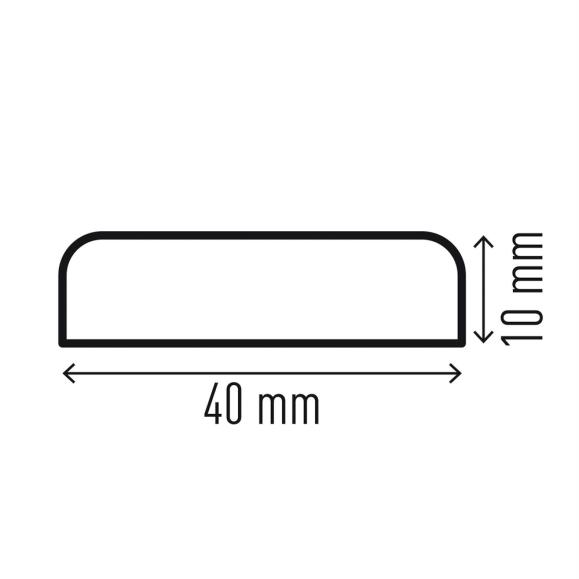  Väggskydd av polyuretanskum rak mått 40x10mm