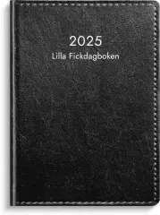  Kalender 2025 Lilla Fickdagboken svart konstläder