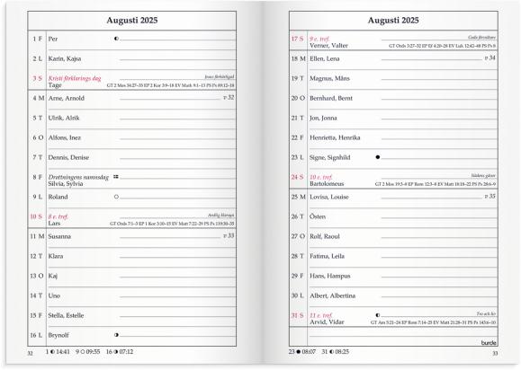  Kalender 2025 Sveriges Almanacka
