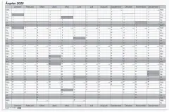  Kalender 2025 Årsplan whiteboard