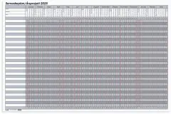  Kalender 2025 Semesterplan/Årsprojekt whiteboard
