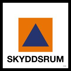  Skylt "Skyddsrum" 250x250mm