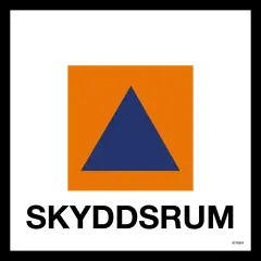 Skylt "Skyddsrum" 250x250mm
