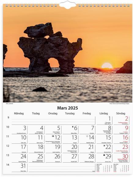  Väggkalender 2026 Svenska kusten