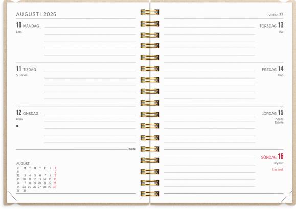  Kalender 2026 Senator A6 Story rutor