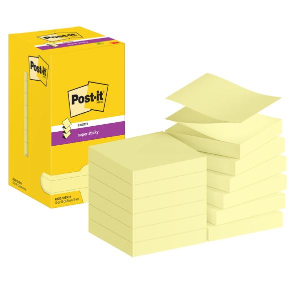  Post-it Z-block Super Sticky 76x76mm gul