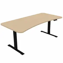  Skrivbord Viva Basic h&ouml;j- och s&auml;nkbart med maguttag