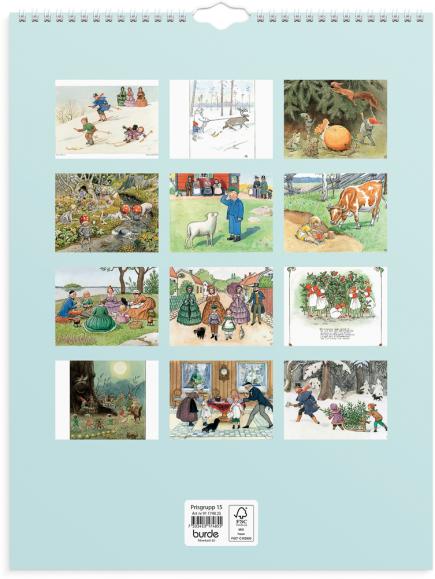  Väggkalender 2025 Elsa Beskow