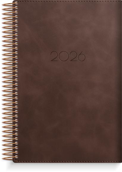  Kalender 2026 Dagbok Twist brun