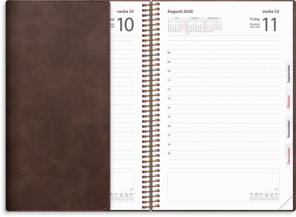  Kalender 2026 Dagbok Twist brun