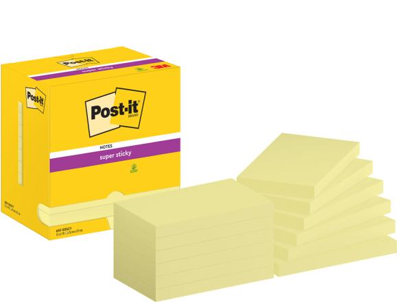  Post-it Super Sticky 76x127mm gul