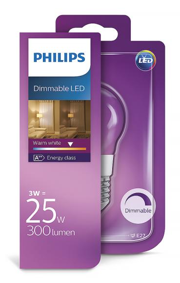  LED-lampa 3W E27-sockel (25W) dimbar