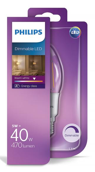  LED-lampa 5W(40W) E14 dimbar