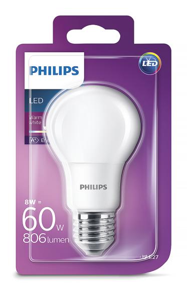  LED-lampa 8W(60W) E27 ej dimbar