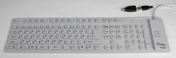  Tangentbord Roll Keybord Flex silikon med kabel USB-PS/2
