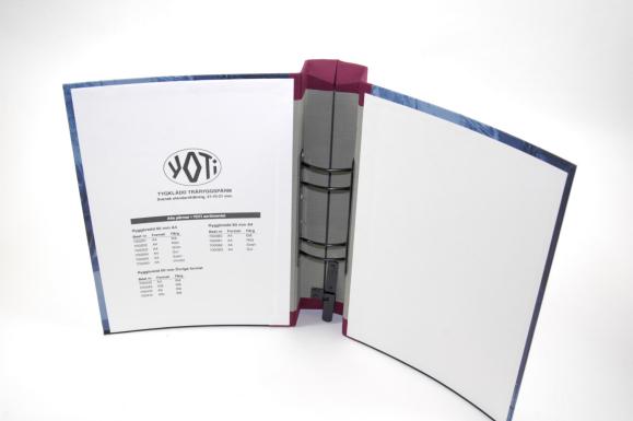  Träryggspärm A4 YOTI 60mm rygg vinröd