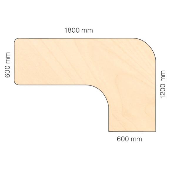  Skrivbord Viva Select höj- och sänkbart med svängd skiva