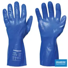  Kemskyddshandske Nitril Chemstar&reg; bl&aring;