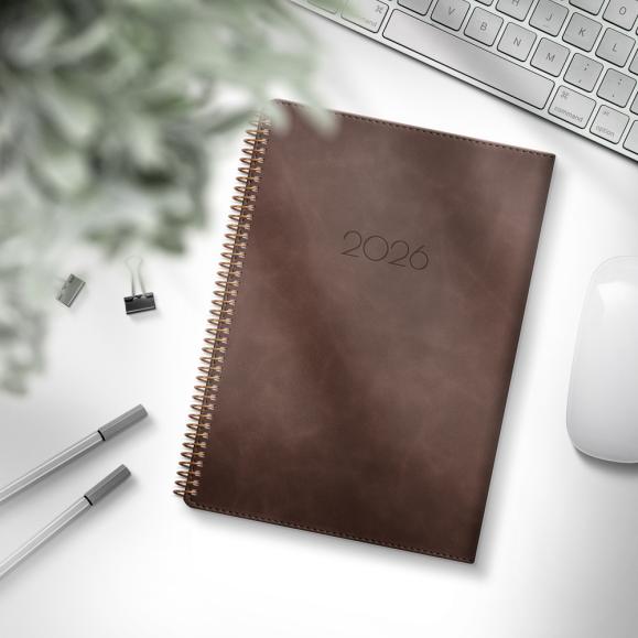  Kalender 2027 Business A5 Twist grå