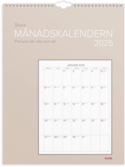  Väggkalender 2025 Stora Månadskalendern