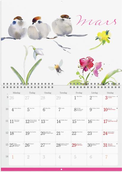  Väggkalender 2025 Naturalmanacka