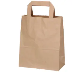  Pappersb&auml;rkasse med h&auml;ngslen brun 3 liter