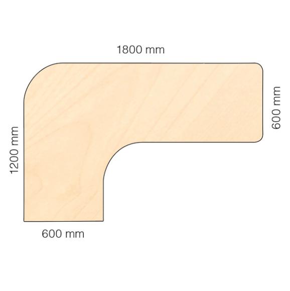  Skrivbord Viva Select höj- och sänkbart med svängd skiva