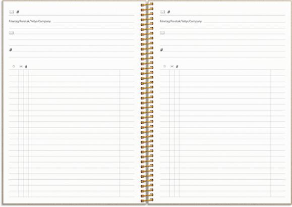  Kalender 2026 Business svart konstläder