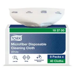  Mikrofiberduk Tork, eng&aring;ngs vit