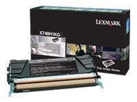  Toner Lexmark X746/748 svart - 12 000 sidor