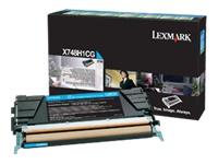  Toner Lexmark X748 cyan - 10 000 sidor