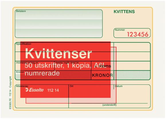  Kvittensblock A6L DCP 2x50ex