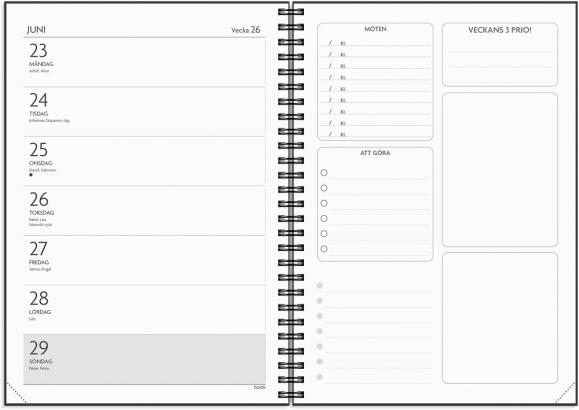  Kalender 2025 Få det gjort svart