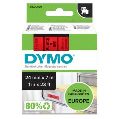  Dymo märk-tejp/band D1, 24mmx7meter svart/röd
