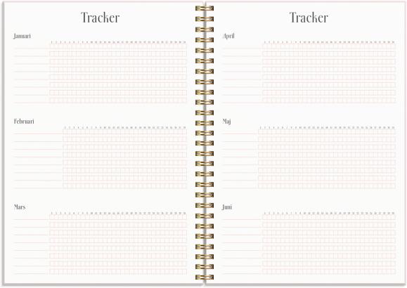  Kalender 2025 Life Planner Pink horisontell