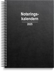  Kalender 2025 Noteringskalendern svart konstläder