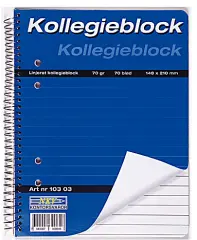 Kollegieblock A5 70g
