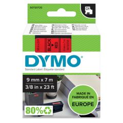  Dymo märk-tejp/band D1, 9mmx7meter svart/röd