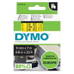  Dymo märk-tejp/band D1, 9mmx7meter svart/gul
