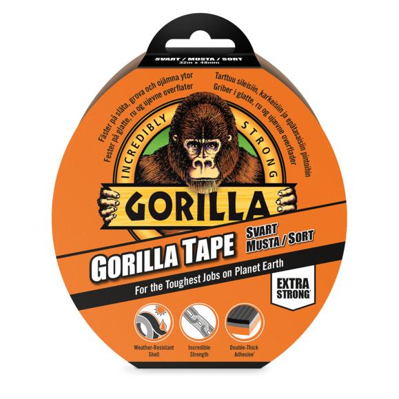  Gorilla tejp tuff svart 48mm, 32m